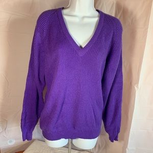 VINTAGE✨Purple Knit Sweater Vegan Material Acrylic
